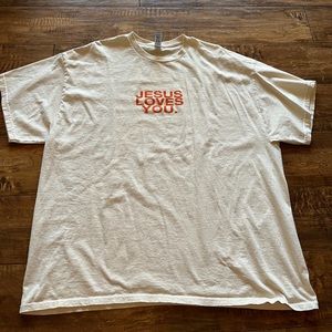Jesus loves you oversized cream T shirt